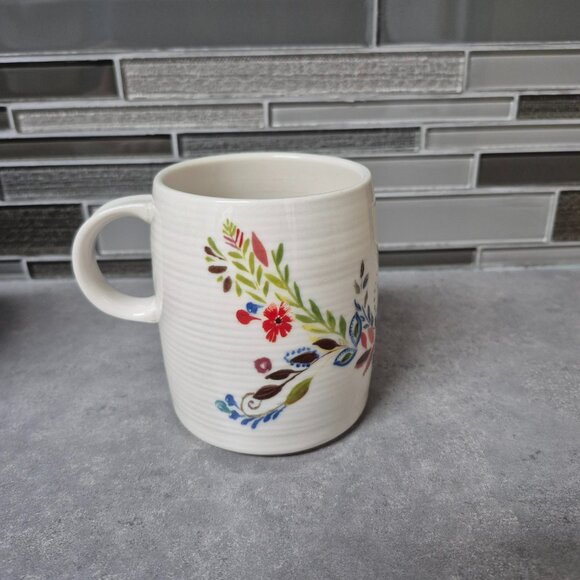Anthropologie Initial "F" Petal Palette Floral Mug by Starla M Halfmann - Picture 3 of 6